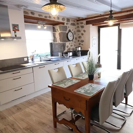 Charmante Maison Renovee A - 5 Pers, 3 Ch, Terrasse, Cheminee, Wifi, Volcans D'auvergne Proches - Fr-1-742-405 Jussac